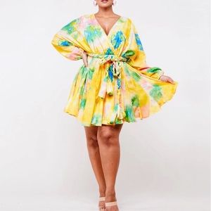 SKATER DRESS/ YELLOW SIZE 1X